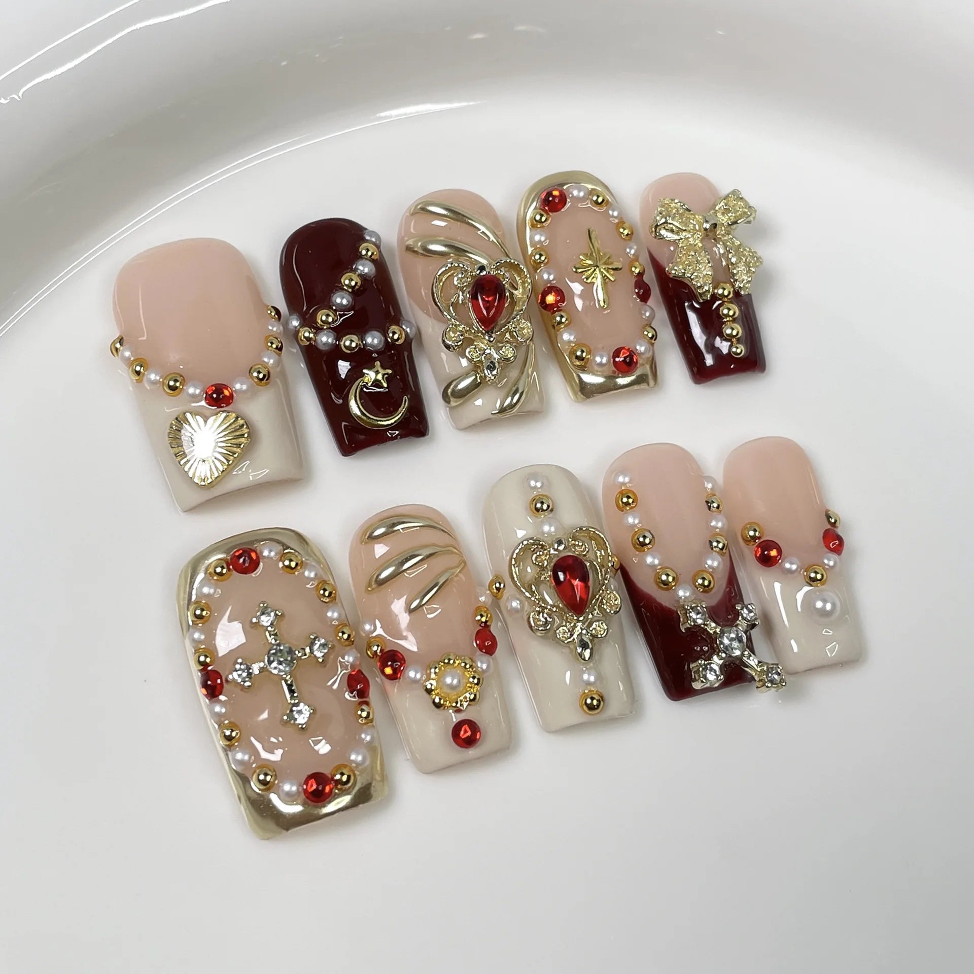 Handmade Baddie 3D Gel Press On Nail Set
