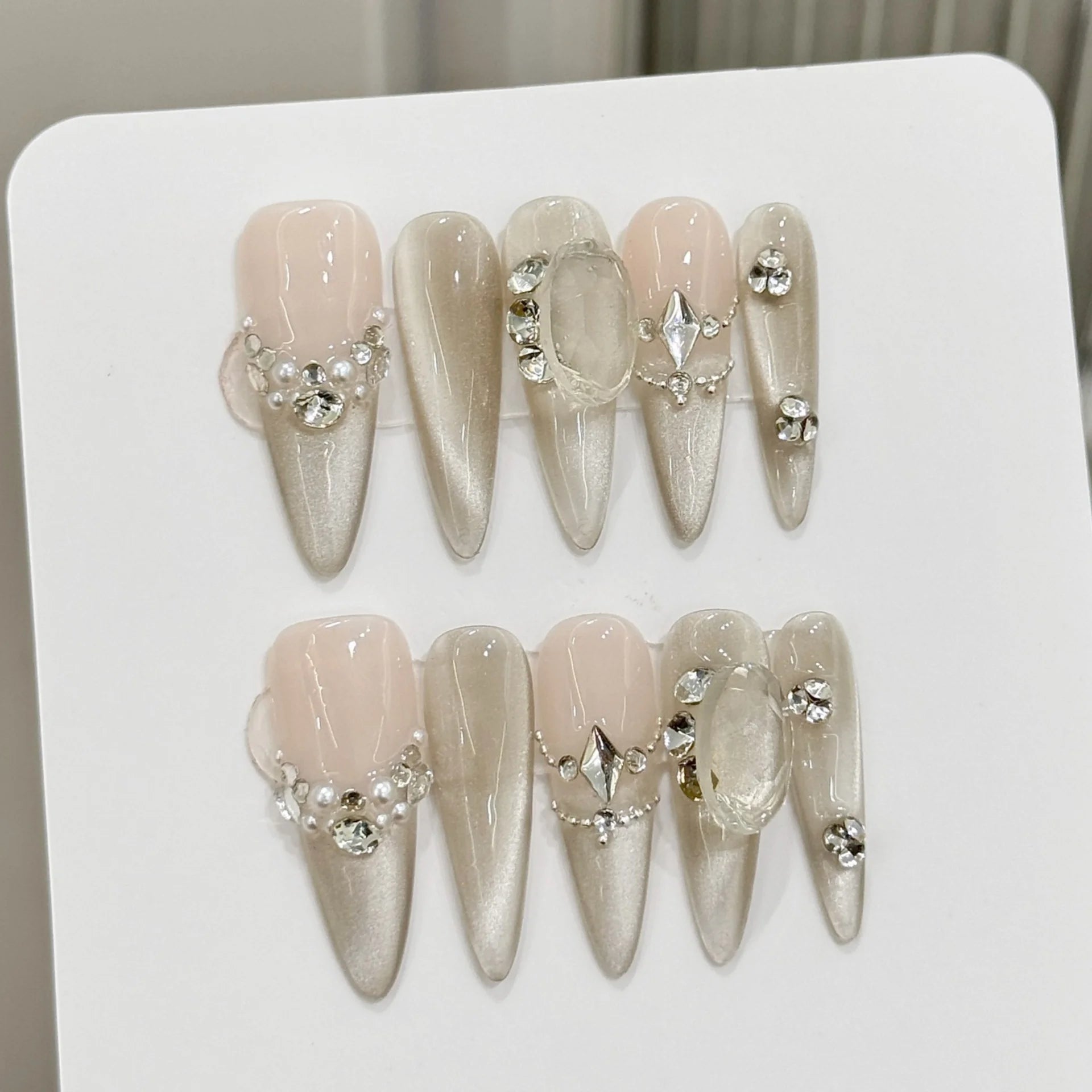 Handmade 3D Gel Press On Nail Set