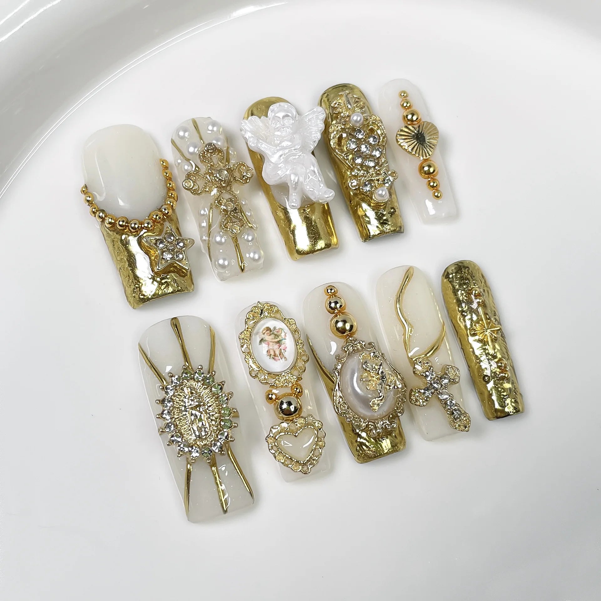 Handmade Baddie 3D Gel Press On Nail Set