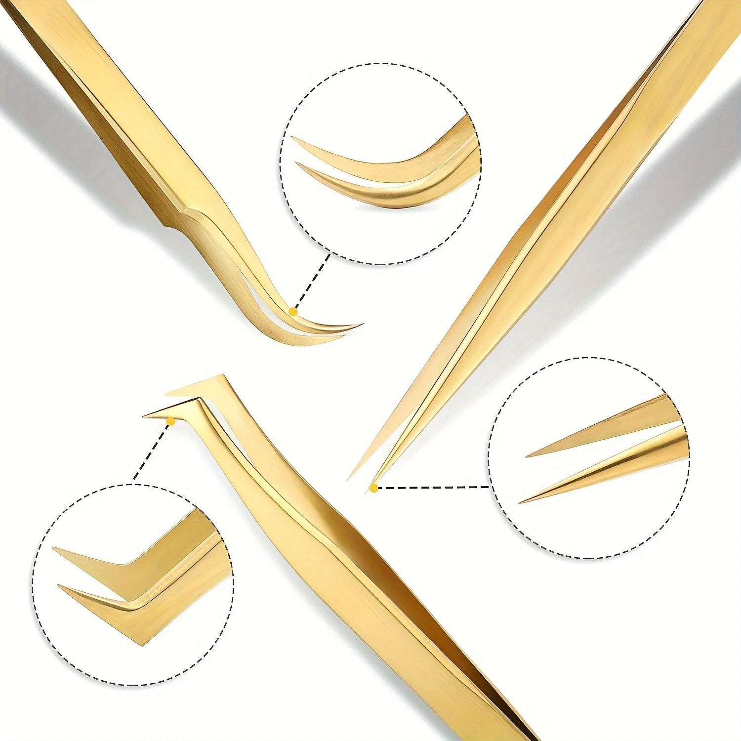 High Precision Lash Tweezers Set