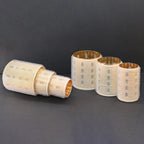 Set of ceramic thermal hair rollers on a dark background
